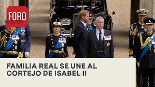 Rey Carlos III y familia real se suman a cortejo de Isabel II en Windsor - Las Noticias