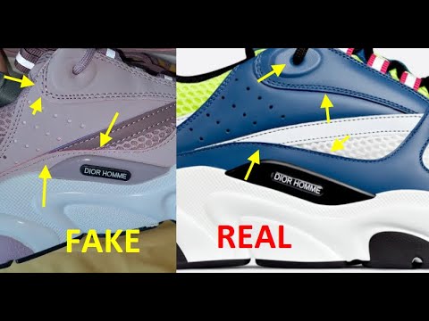 Dior B22 trainers real vs fake. How to spot fake Christian Dior shoes ...