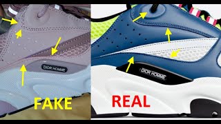 Dior B22 trainers real vs fake. How to spot fake Christian Dior shoes.