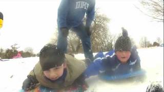 GoPro sledding at Fairfield University