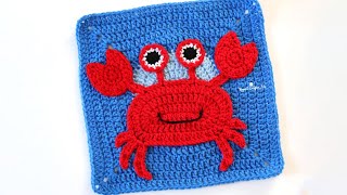 Crochet Crab - Under The Sea CAL Square 4