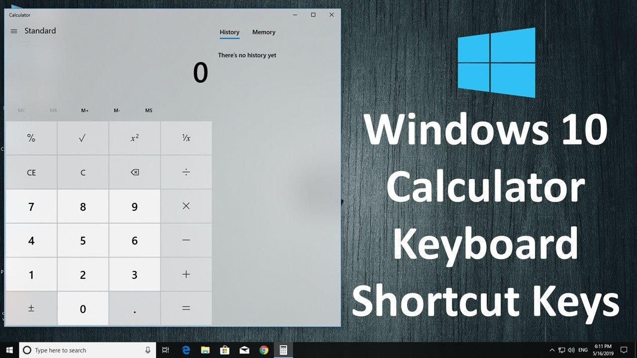 Windows 10 Calculator Keyboard Shortcut Keys YouTube