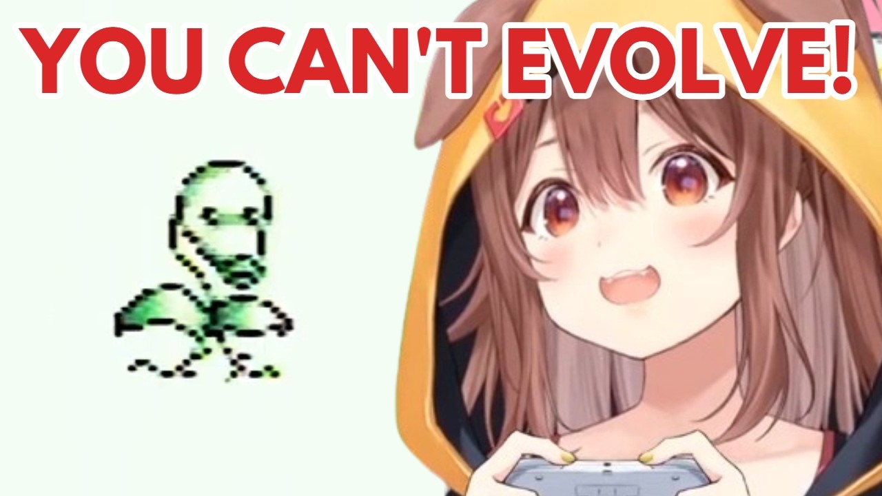 Korone really loves her Bellsprout that she doesn't want it to evolve until the end