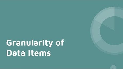 Granularity of Data Items | DBMS | #seminar #itdepartment #kannuruniversity