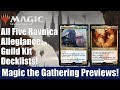 All 5 MTG Ravnica Allegiance Guild Kit Decklists
