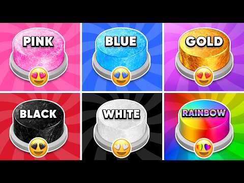 Choose One Button - Pink 💗 Blue 💙 Gold ⭐️ Black 🖤 White 🤍 or Rainbow 🌈 Edition! How Lucky Are You? 😱