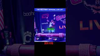 THE HEAVIEST LOG LIFT EVER 🩸 | 231 KG WORLD RECORD ⚡