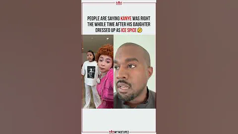 Kanye react to his daughter North West dressing as Ice Spice 👀🤔