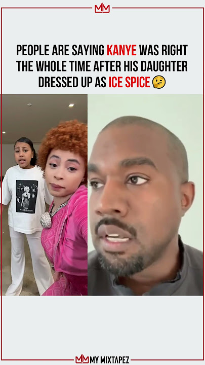 Kanye react to his daughter North West dressing as Ice Spice 👀🤔