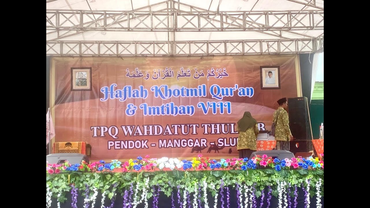 HAFLAH KHOTMIL QUR'AN DAN IMTIHAN VIII TPQ WAHDATUT THULLAB PENDOK MANGGAR