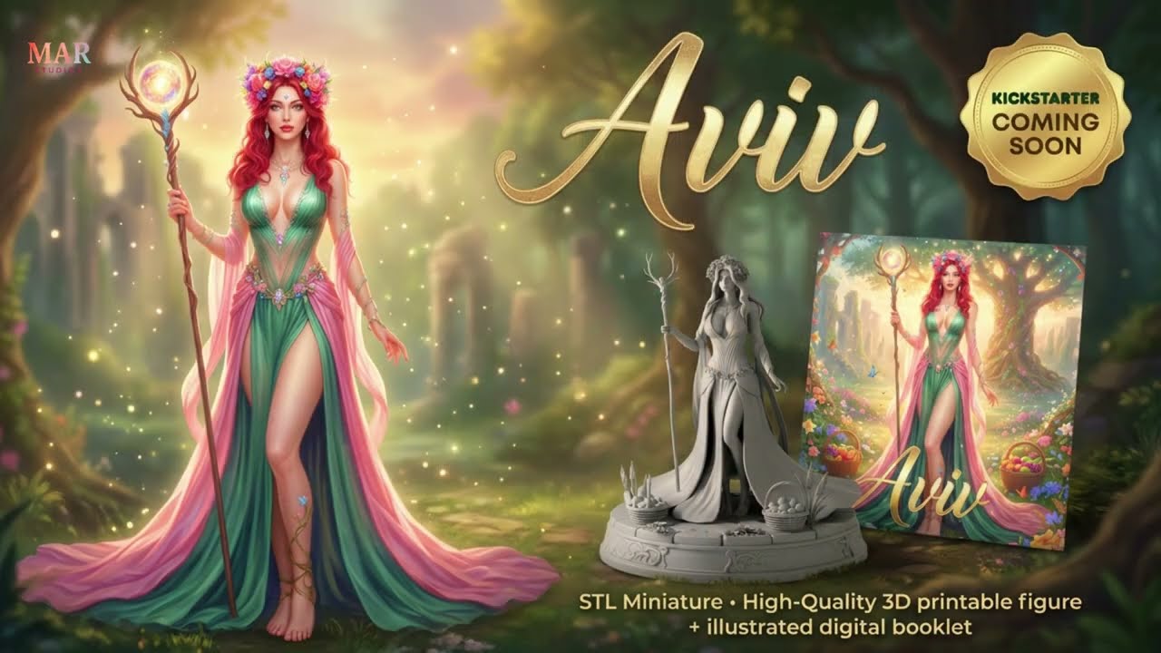 AVIV — A Fantasy Character Artbook + 3D Printable STL- kickstarter