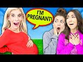 First Time Pregnant With Best Friends (Spending 24 Hours Revealing & Surprising my Giant Prank)