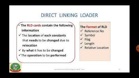 System Software: Direct Linking Loader