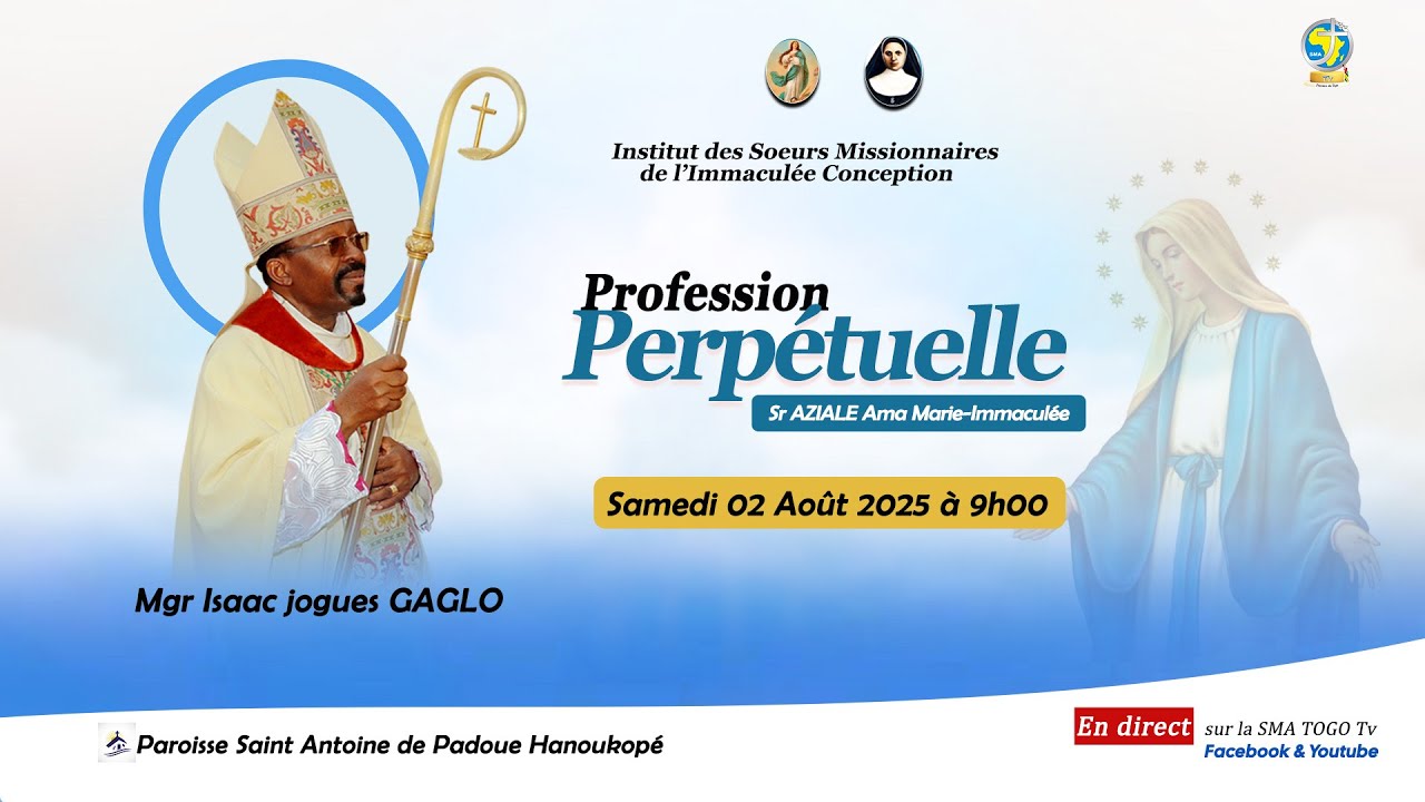 Profession Perpétuelle de la sœur AZIALE Ama Marie-Immaculée