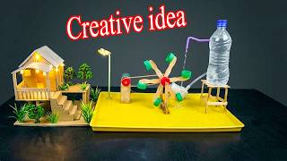 How to Make a Free Energy Using Water Wheel - Science Project Without Electricity