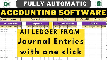 FULLY AUTOMATIC ACCOUNTING SOFTWARE IN EXCEL |  HOW TO MAINTAIN LEDGER ACCOUNTS WITH ONE CLICK