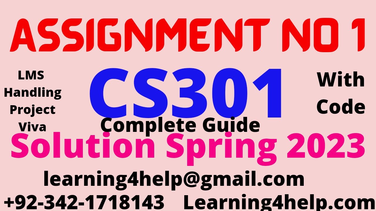 cs301 assignment no 1 solution 2023