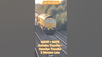 66549 leads the Colas operated RHTT past Bonemill Lane Bridge