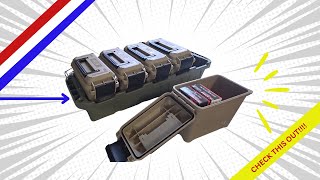MTM 5 Can Ammo Crate Mini Stackable, Easy Open / Easy Close Profile