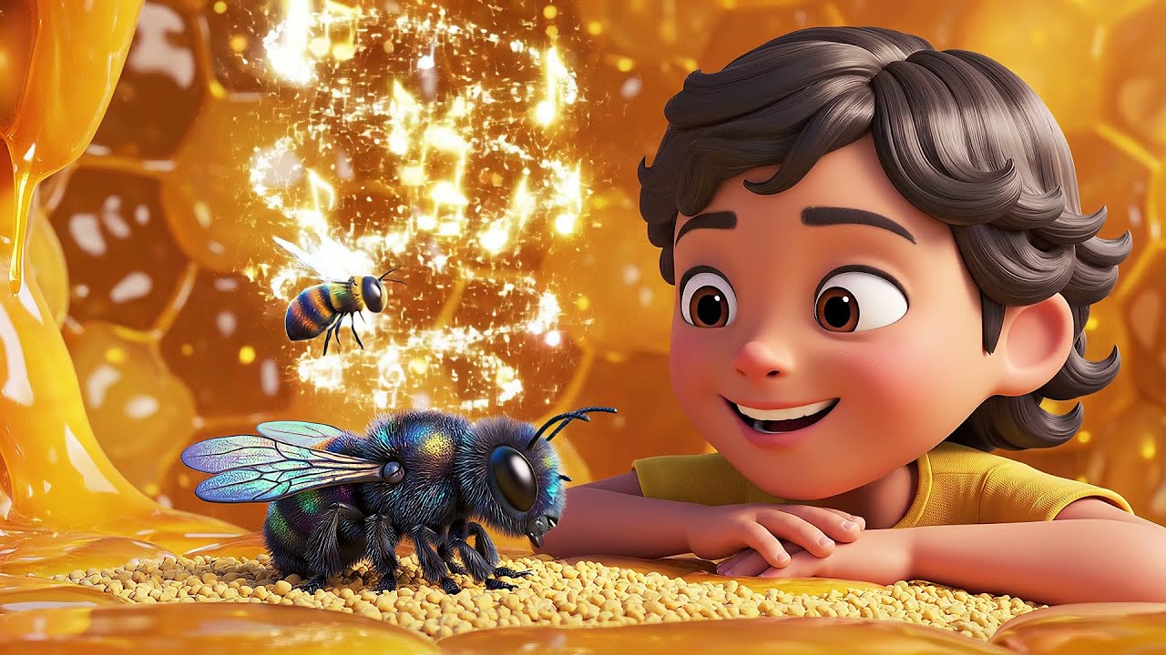 Маленькая пчелка из Minecraft уснула на медовых сотах | Детские песенки и стишки для малышей