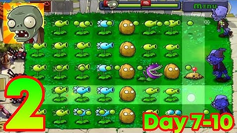 Plants vs Zombies: Gameplay Walkthrough Part 2 - Day Level 7-10 (iOS, Android)