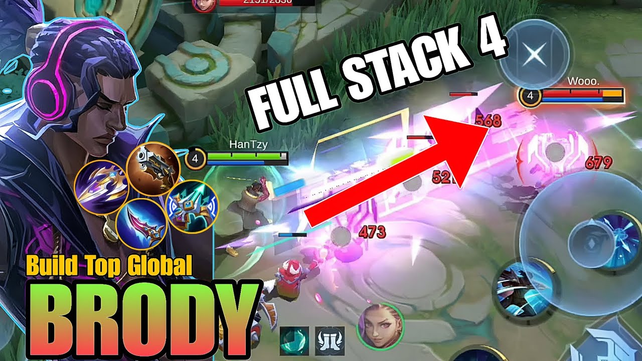 Full Gameplay Rotasi+Build & Cara Menang Laning Phase Di Lane Menggunakan BRODY!!
