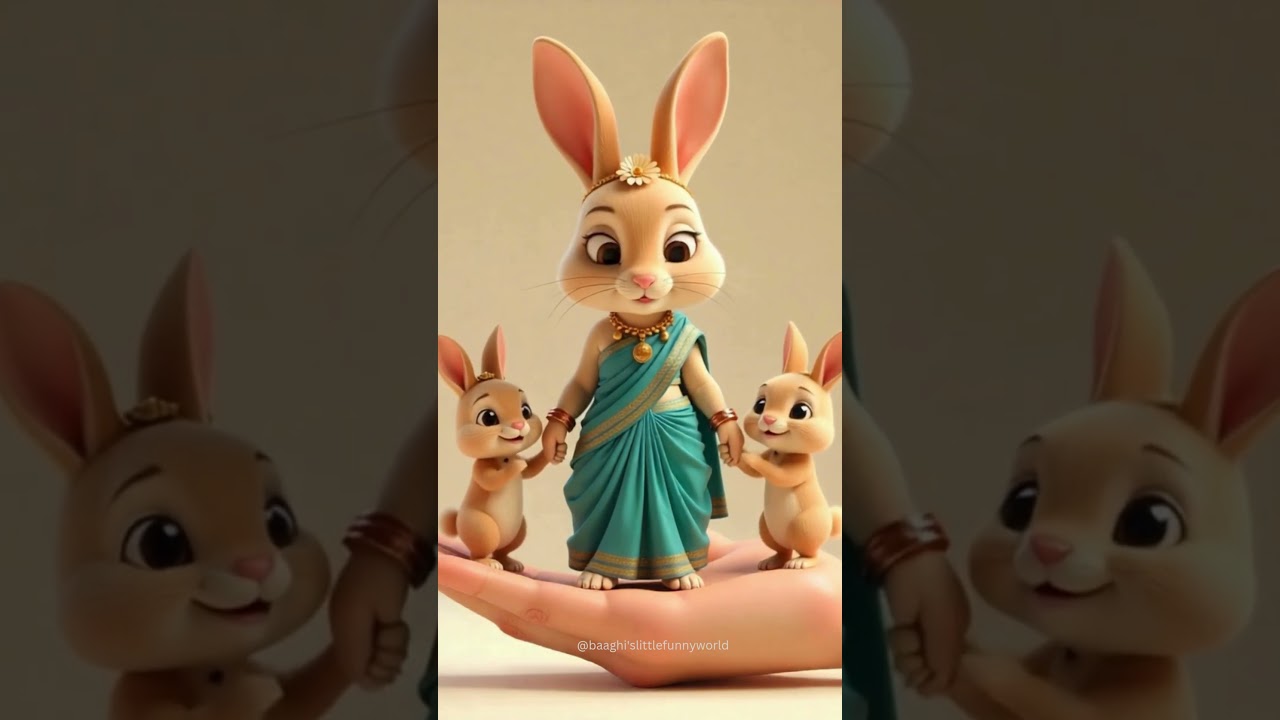 🐰💃 Cute Rabbit Mother Dancing with Kids | Funny Bunny Family Animation