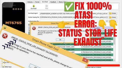 Fix Error Status Stor Life Exhaust (0xC003001D)SP FLASH TOOL #flashtutorial