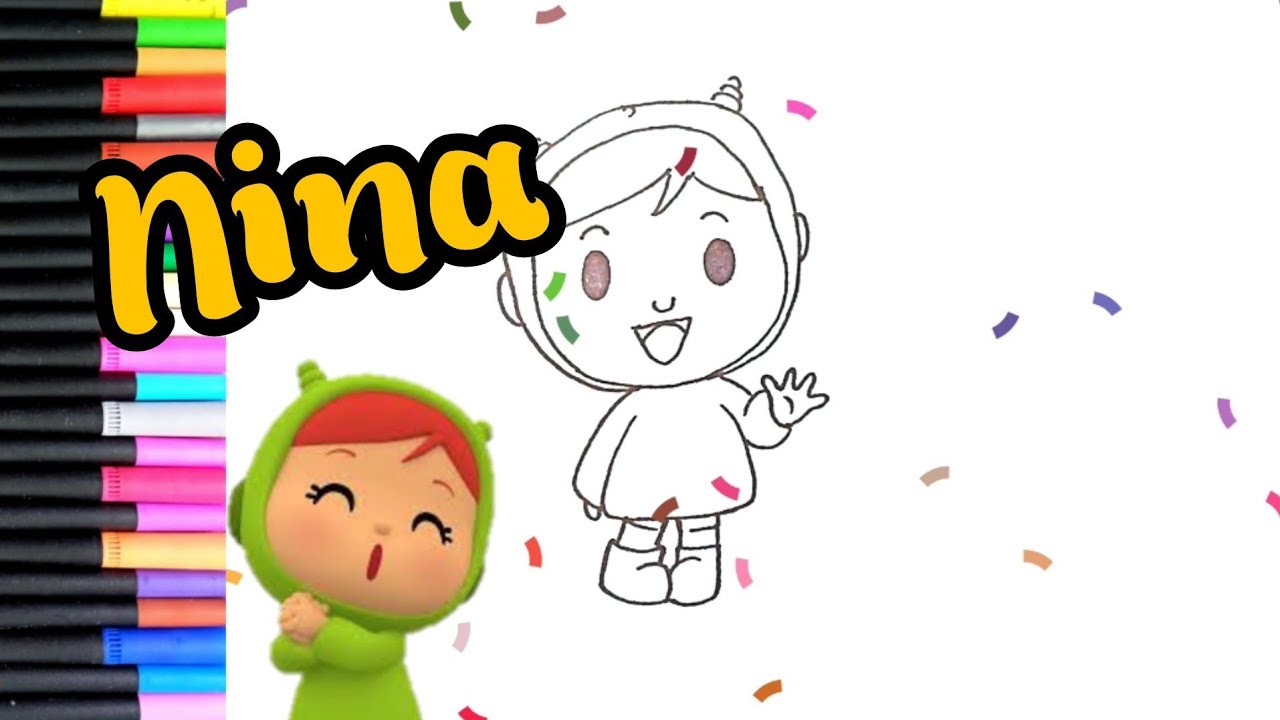 Como DESENHAR a NINA do POCOYO - Como DIBUJAR a NINA de POCOYO