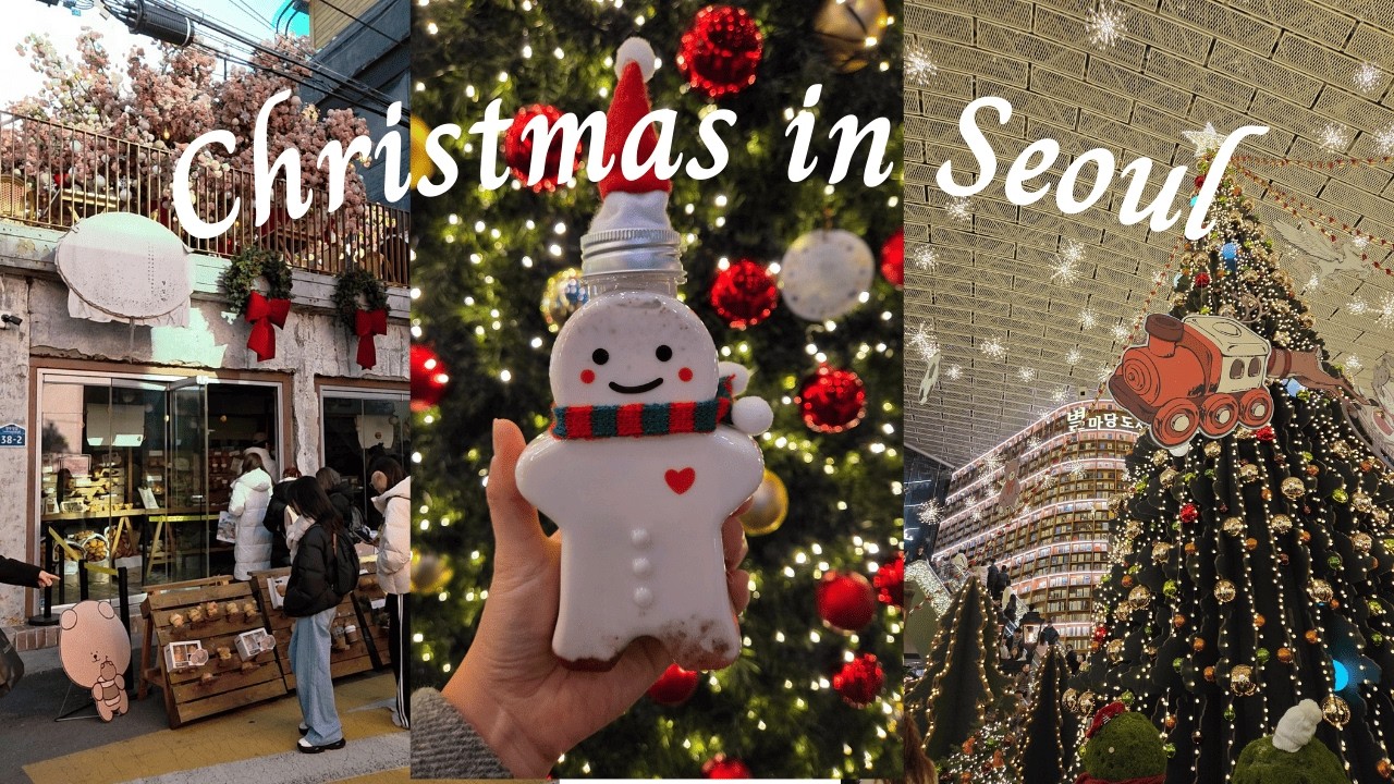 Korea Vlog | Christmas in Seoul 🎄light festival, markets, shopping & more