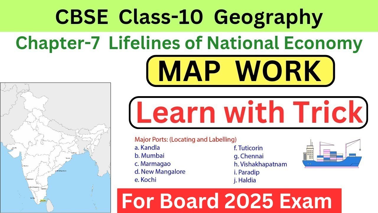Map Work CBSE Class 10 Geography Chapter 7 Lifelines Of National map-work-cbse-class-10-geography-chapter-7-lifelines-of-national
