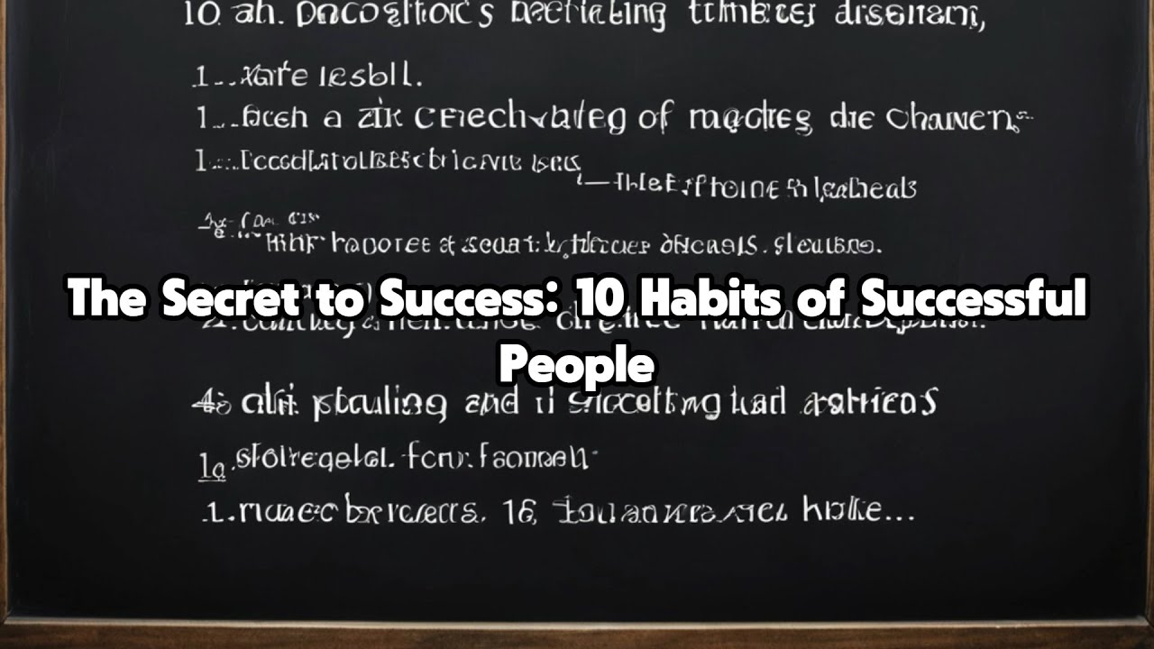 The Secret to Success 10 Habits : of Successful People - YouTube