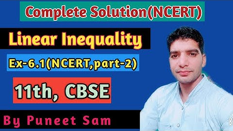Linear Inequality, class 11thCBSE , Ex-6.1(21to26)NCERT