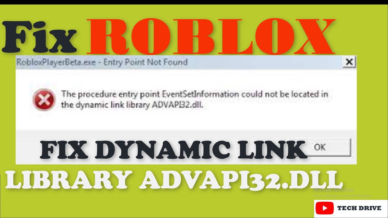 How to Fix Advapi32.dll Error in Roblox