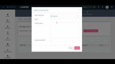 Create Custom Fields | AMPED CRM ADMIN