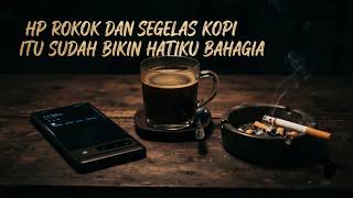 HP ROKOK DAN SEGELAS KOPI  ( Definisi bahagia ) - bahagia itu tak perlu mahal -  lyric video