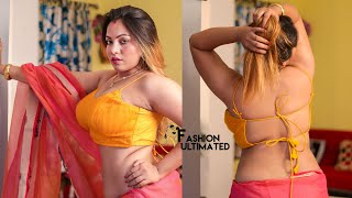 Puja | Red Saree | Saree Lover | Bong Crush | Backless Saree | Fashion Ultimate