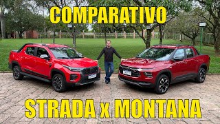 Comparativo: Fiat Strada Ultra turbo x Chevrolet Montana RS