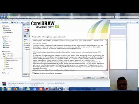 tutorial instal corel draw x4
