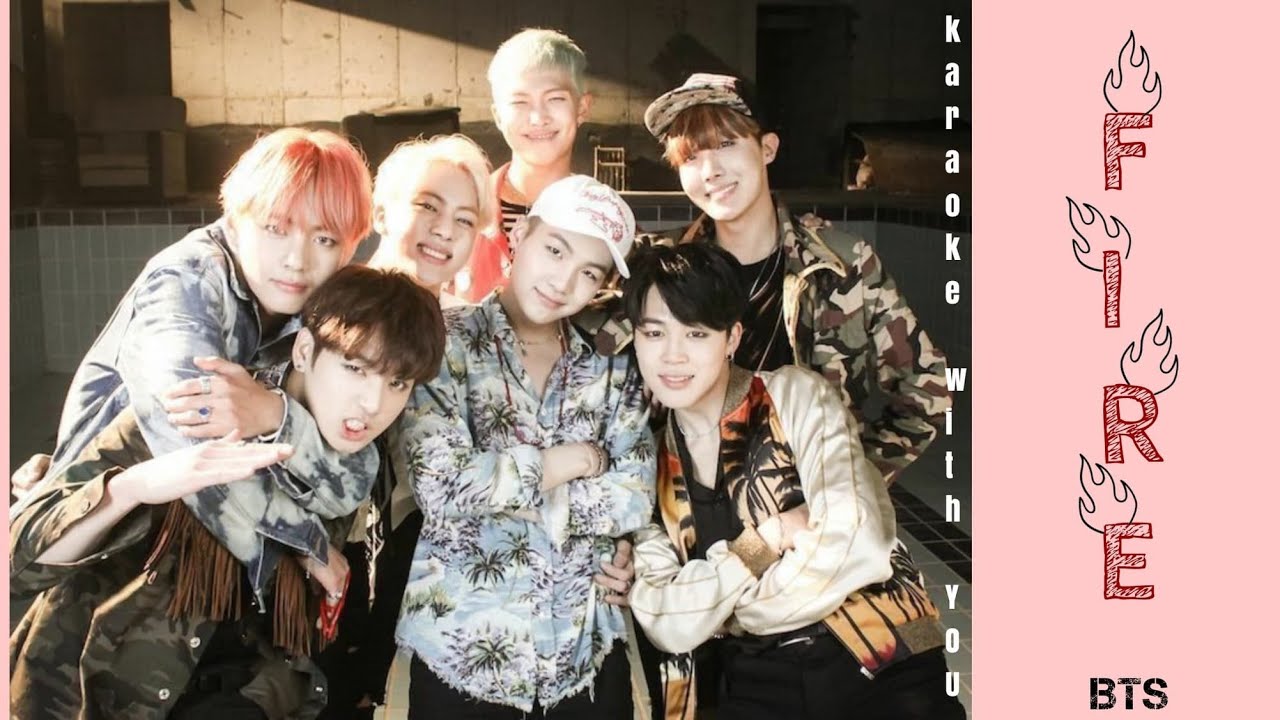 [Karaoke with u] BTS ~FIRE (불타오르네)~ (8 members)(Lyrics Rom/Kor한국어)