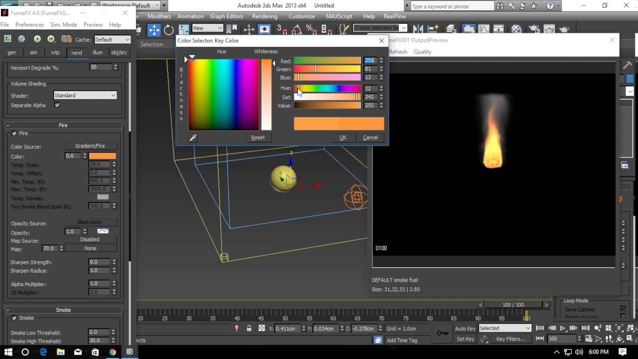 3DS MAX FUmefx Tutorial Create Simple Fire - YouTube