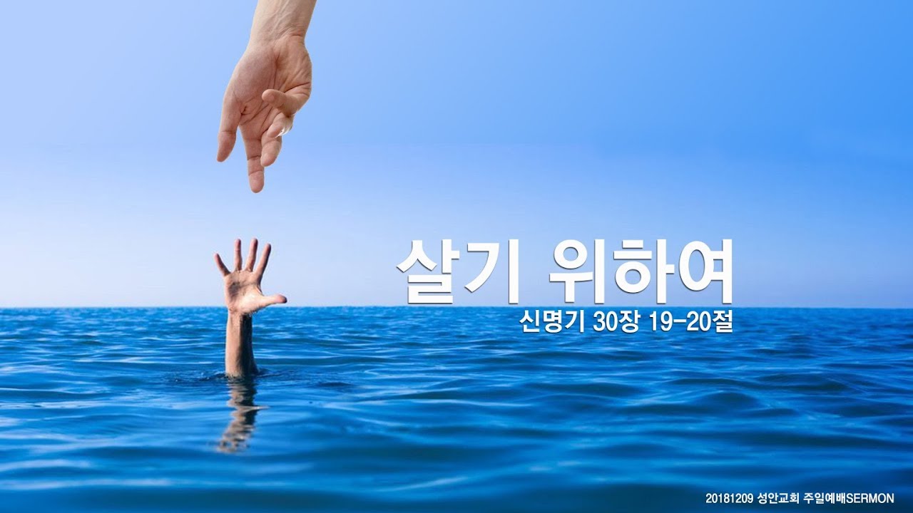 살기위하여  / 장학봉 목사 (181209 성안교회 2부예배)