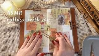 【ASMR】トラベラーズノートにコラージュ/journal with me / collage