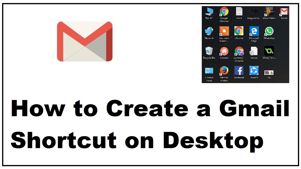 how to create a shortcut on desktop windows 10 for webmail