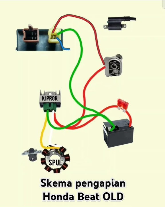 Jalur pengapian Honda beat karbu