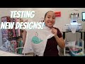 MAKING EMBROIDERY DESIGNS & TESTING THEM! Etsy Embroidery Business