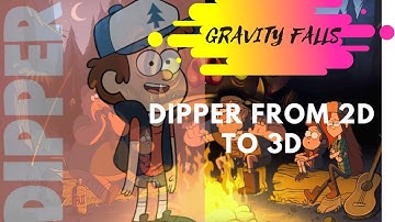 Gravity Falls DIPPER //Created in blender from 2D-3D// David// 2022 @BlueBerryAnimations
