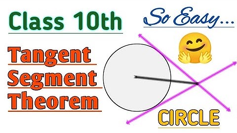 Tangent Segment Theorem | Class 10 | Circle @EasyMaths9-6