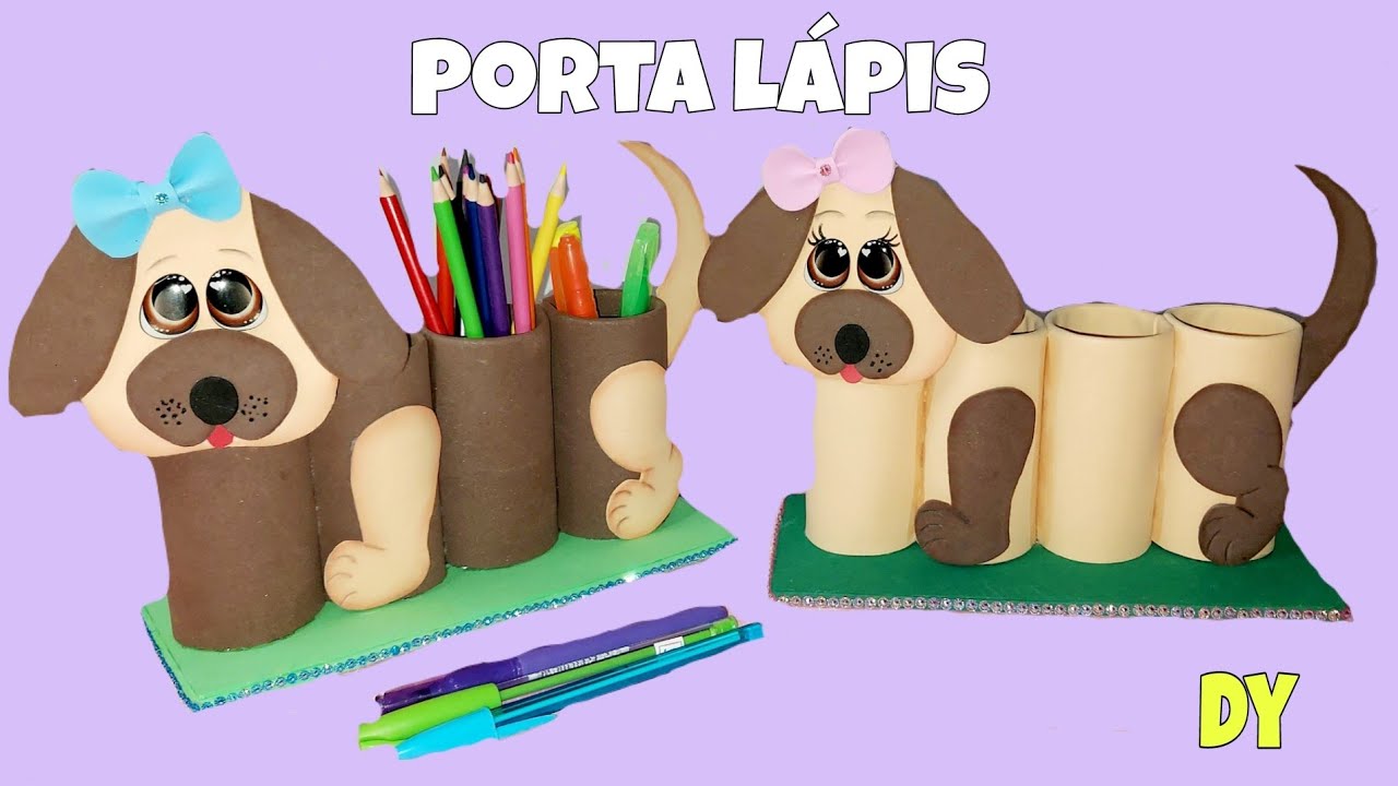 PORTA LÁPIS | Reciclando rolinhos de PAPEL HIGIÊNICO