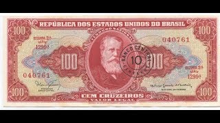 Деньги Мира. Бразилия. Часть 2. 10, 50, 100 крузейро. 1966-67 годов.